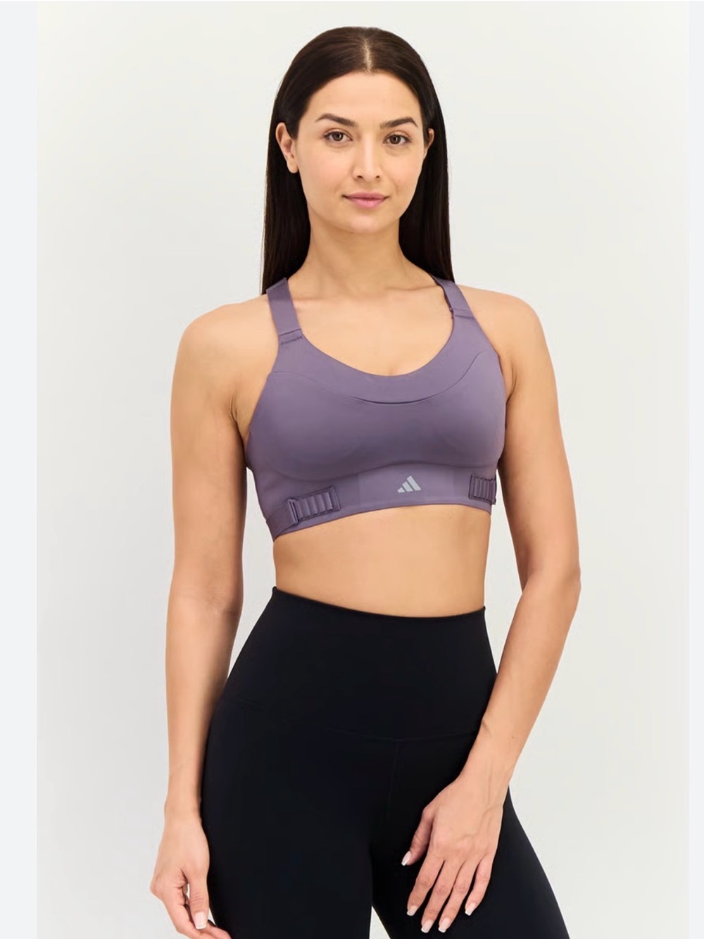 adidas Lilac Sports Bra with Adjustable Side Straps